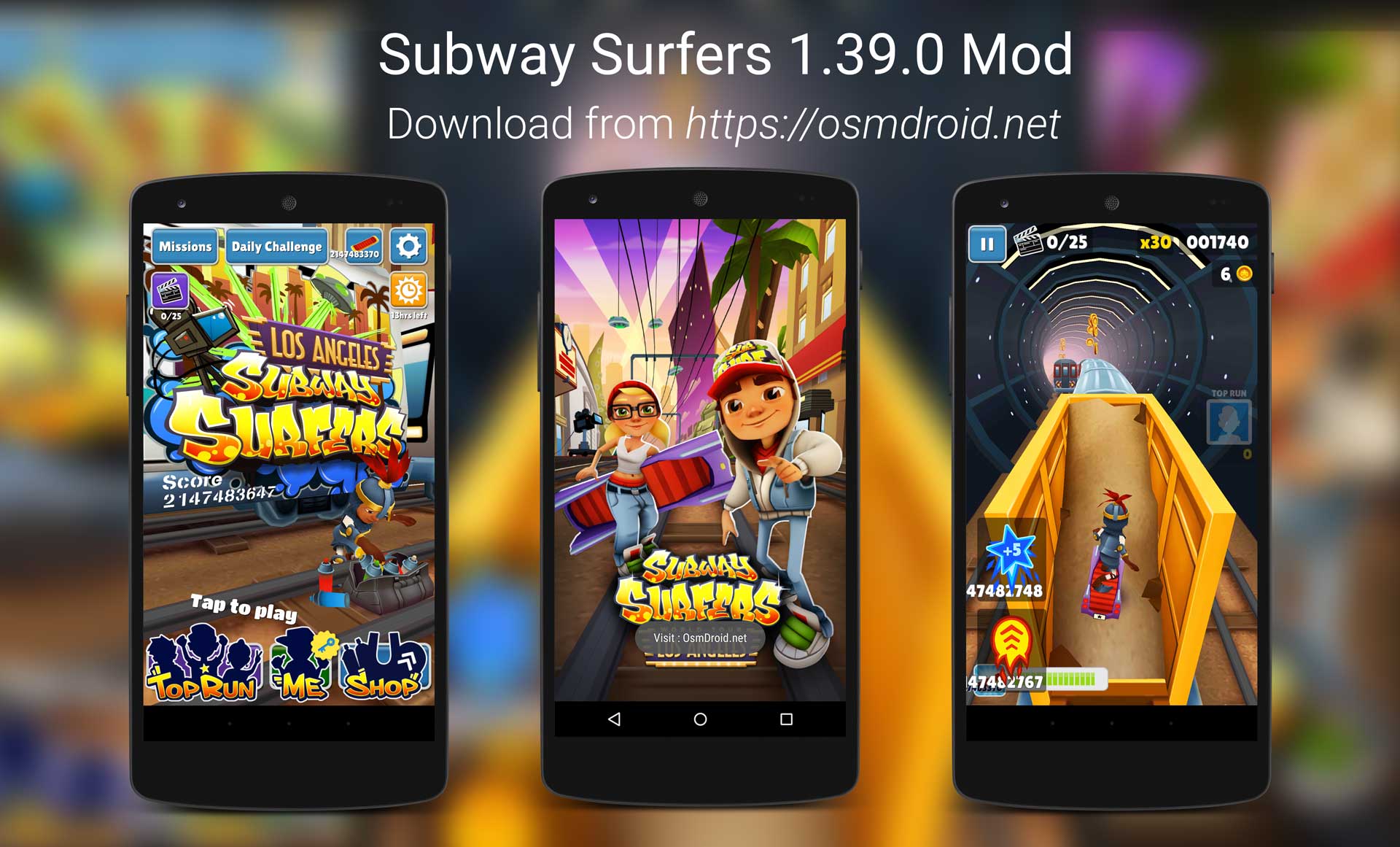 DroidMod.Ru - Subway Surfers Версия: 1.90.0 MOD Описание