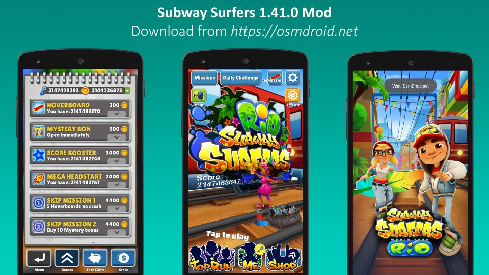 Faça download do Subway Surf MOD APK v2.40.0 (Todos os mods de